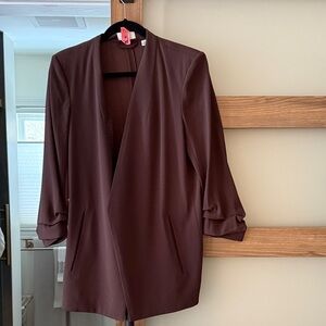 Brown Open Front Blazer babaton aritzia
